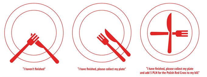 red cross cutlery