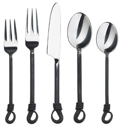 Gourmet Settings Twist and Shout Stainless Steel Flatware Set