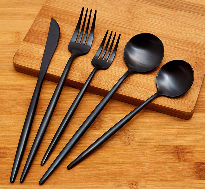 Change Up Your Dining Experience With Matte Black Silverware