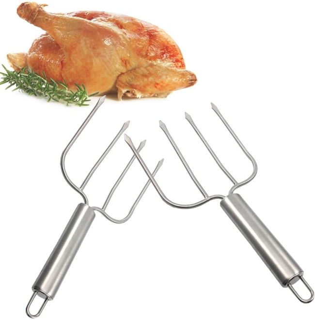 Thanksgiving Turkey Lifter Serving Set, Roaster Poultry Forks
