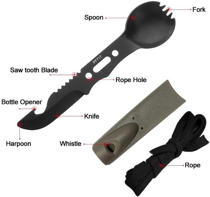 Tapirus 5 Spork Of Steel Utensils Set